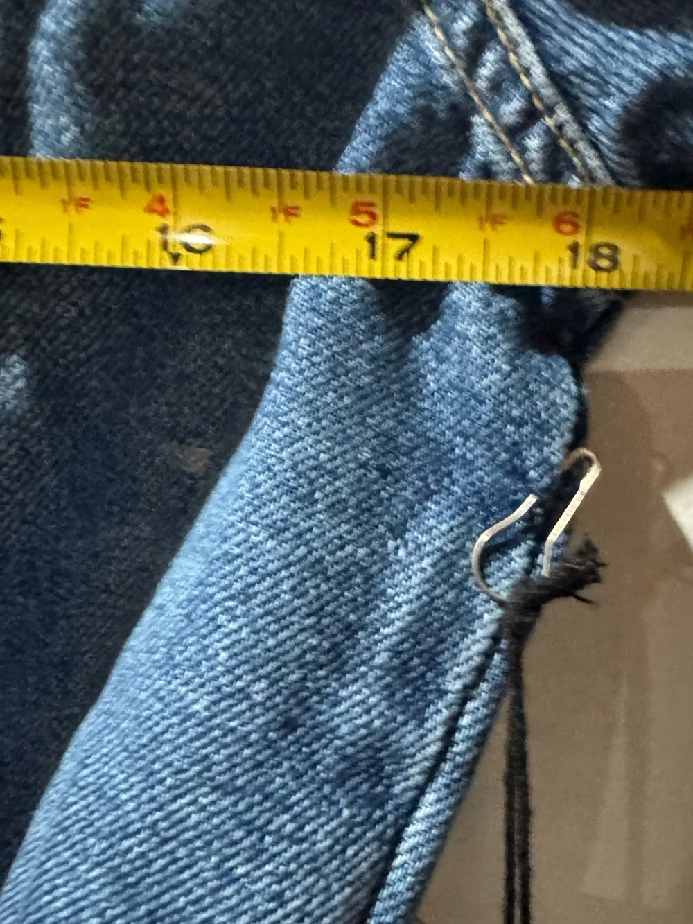 Forever 21 Cropped Distressed Blue Denim Jacket